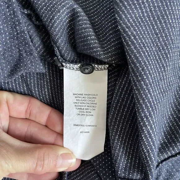 Perry Ellis‎ Shirt Men Sz XXL Gray Dark  Button Front Office Classiccore - Picture 3 of 6